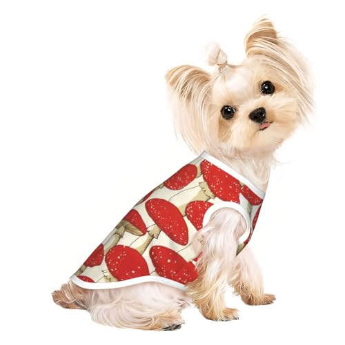 Hundebekleidung für kleine Hunde, atmungsaktiv, für Welpen, Kätzchen, Hunde, Katzen, Rot / Weiß Hundebekleidung für kleine Hunde, atmungsaktiv, für Welpen, Kätzchen, Hunde, Katzen, Rot / Weiß von JEJEA