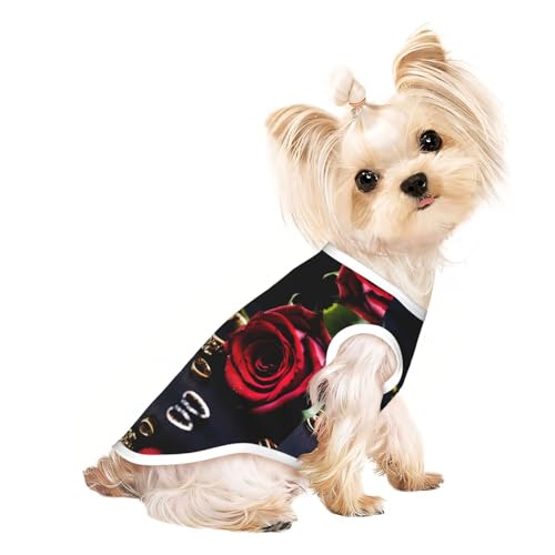 Hundebekleidung für kleine Hunde, atmungsaktiv, für Welpen, Kätzchen, Hunde, Katzen, Rot Hundebekleidung für kleine Hunde, atmungsaktiv, für Welpen, Kätzchen, Hunde, Katzen, Rot von JEJEA