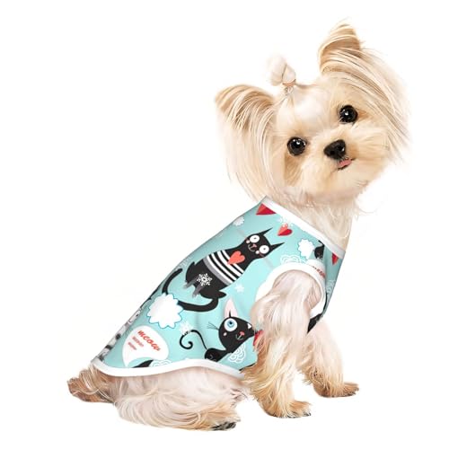 Hundebekleidung für kleine Hunde, atmungsaktiv, für Welpen, Kätzchen, Hunde, Katzen, Schwarz und Weiß Hundebekleidung für kleine Hunde, atmungsaktiv, für Welpen, Kätzchen, Hunde, Katzen, Schwarz und Weiß von JEJEA