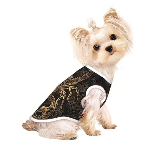 Hundebekleidung für kleine Hunde, atmungsaktiv, für Welpen, Kätzchen, Hunde, Katzen, goldfarben Hundebekleidung für kleine Hunde, atmungsaktiv, für Welpen, Kätzchen, Hunde, Katzen, goldfarben von JEJEA