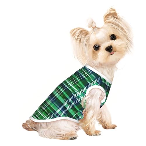Hundebekleidung für kleine Hunde, atmungsaktiv, schottisches Schottenkaro, Blau und Grün Hundebekleidung für kleine Hunde, atmungsaktiv, schottisches Schottenkaro, Blau und Grün von JEJEA