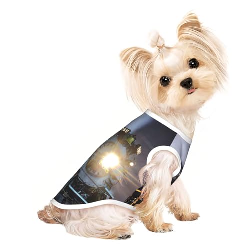 Hundebekleidung für kleine Hunde, mit Dampfzug-Aufdruck, atmungsaktiv, für Welpen, Kätzchen, Hunde und Katzen Hundebekleidung für kleine Hunde, mit Dampfzug-Aufdruck, atmungsaktiv, für Welpen, Kätzchen, Hunde und Katzen von JEJEA