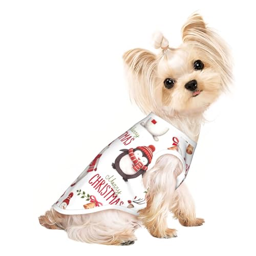 Hundebekleidung für kleine Hunde, mit Weihnachtsmann-Aufdruck, atmungsaktiv, für Welpen, Kätzchen, Hunde und Katzen Hundebekleidung für kleine Hunde, mit Weihnachtsmann-Aufdruck, atmungsaktiv, für Welpen, Kätzchen, Hunde und Katzen von JEJEA