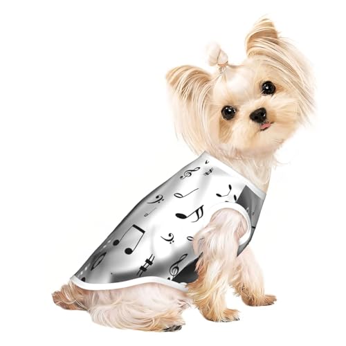 Hundebekleidung für kleine Hunde mit Musikdruck, atmungsaktiv, für Welpen, Kätzchen, Hunde und Katzen Hundebekleidung für kleine Hunde mit Musikdruck, atmungsaktiv, für Welpen, Kätzchen, Hunde und Katzen von JEJEA