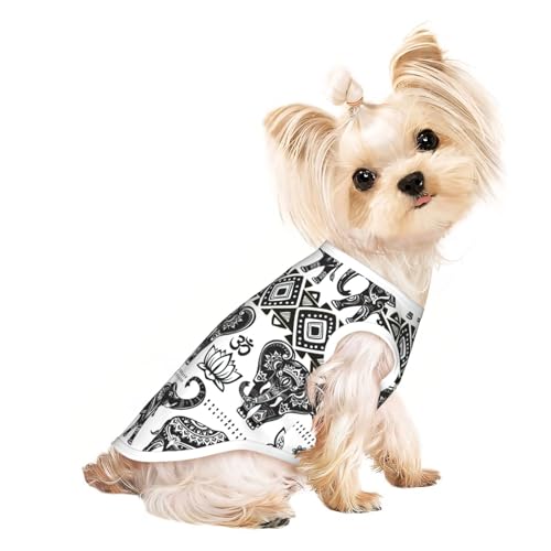 Hundebekleidung mit Bohemian-Elefantenmuster, für kleine Hunde, atmungsaktiv, für Welpen, Kätzchen, Hunde und Katzen Hundebekleidung mit Bohemian-Elefantenmuster, für kleine Hunde, atmungsaktiv, für Welpen, Kätzchen, Hunde und Katzen von JEJEA