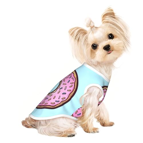 Hundebekleidung mit Donut-Aufdruck, für kleine Hunde, atmungsaktiv, für Welpen, Kätzchen, Hunde und Katzen Hundebekleidung mit Donut-Aufdruck, für kleine Hunde, atmungsaktiv, für Welpen, Kätzchen, Hunde und Katzen von JEJEA