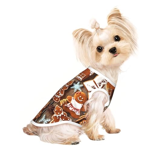 Hundebekleidung mit Lebkuchenmotiv für kleine Hunde, atmungsaktiv, für Welpen, Kätzchen, Hunde und Katzen Hundebekleidung mit Lebkuchenmotiv für kleine Hunde, atmungsaktiv, für Welpen, Kätzchen, Hunde und Katzen von JEJEA