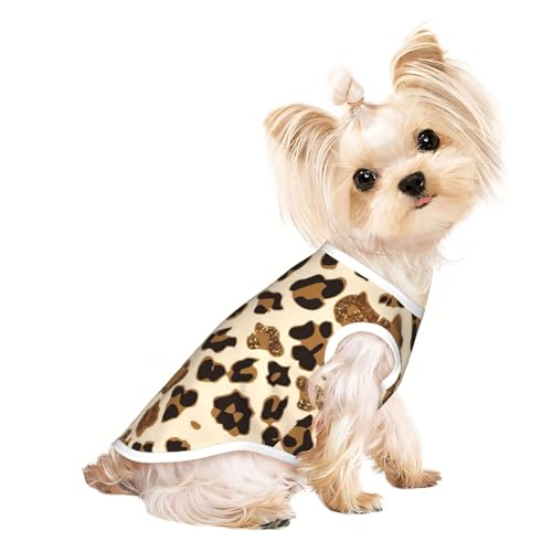 Hundebekleidung mit Leopardenmuster für kleine Hunde, atmungsaktiv, für Welpen, Kätzchen, Hunde und Katzen Hundebekleidung mit Leopardenmuster für kleine Hunde, atmungsaktiv, für Welpen, Kätzchen, Hunde und Katzen von JEJEA