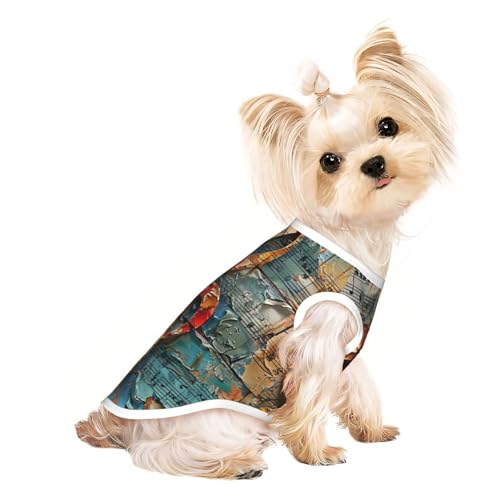 Hundebekleidung mit Musiknoten-Aufdruck, für kleine Hunde, atmungsaktiv, für Welpen, Kätzchen, Hunde und Katzen Hundebekleidung mit Musiknoten-Aufdruck, für kleine Hunde, atmungsaktiv, für Welpen, Kätzchen, Hunde und Katzen von JEJEA