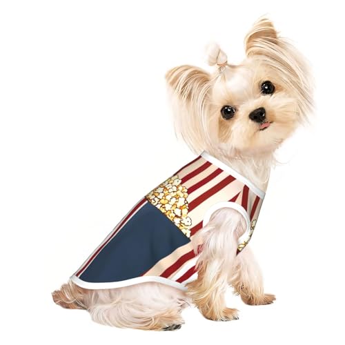 Hundebekleidung mit Popcorn-Aufdruck, für kleine Hunde, atmungsaktiv, für Welpen, Kätzchen, Hunde, Katzen Hundebekleidung mit Popcorn-Aufdruck, für kleine Hunde, atmungsaktiv, für Welpen, Kätzchen, Hunde, Katzen von JEJEA