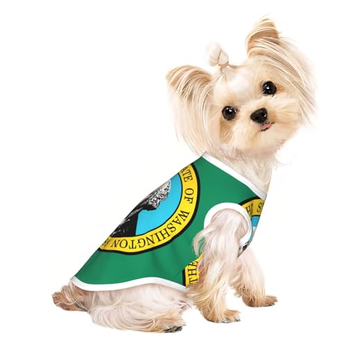 Hundebekleidung mit Washington-Flagge, für kleine Hunde, atmungsaktiv, für Welpen, Kätzchen, Hunde und Katzen Hundebekleidung mit Washington-Flagge, für kleine Hunde, atmungsaktiv, für Welpen, Kätzchen, Hunde und Katzen von JEJEA