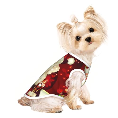 Hundebekleidung mit Weihnachtsmann-Aufdruck, für kleine Hunde, atmungsaktiv, für Welpen, Kätzchen, Hunde und Katzen Hundebekleidung mit Weihnachtsmann-Aufdruck, für kleine Hunde, atmungsaktiv, für Welpen, Kätzchen, Hunde und Katzen von JEJEA