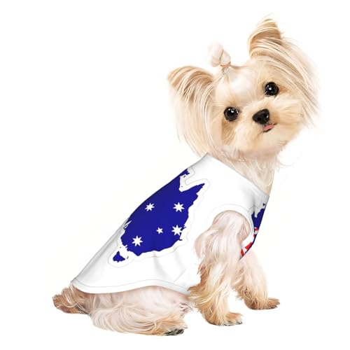 Hundebekleidung mit australischer Flagge, für kleine Hunde, atmungsaktiv, für Welpen, Kätzchen, Hunde, Katzen Hundebekleidung mit australischer Flagge, für kleine Hunde, atmungsaktiv, für Welpen, Kätzchen, Hunde, Katzen von JEJEA