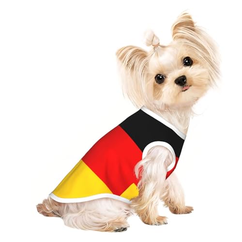Hundebekleidung mit deutscher Flagge, für kleine Hunde, atmungsaktiv, für Welpen, Kätzchen, Hunde und Katzen Hundebekleidung mit deutscher Flagge, für kleine Hunde, atmungsaktiv, für Welpen, Kätzchen, Hunde und Katzen von JEJEA