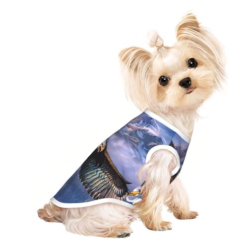 Hundebekleidung mit fliegendem Adleraufdruck, für kleine Hunde, atmungsaktiv, für Welpen, Kätzchen, Hunde und Katzen Hundebekleidung mit fliegendem Adleraufdruck, für kleine Hunde, atmungsaktiv, für Welpen, Kätzchen, Hunde und Katzen von JEJEA