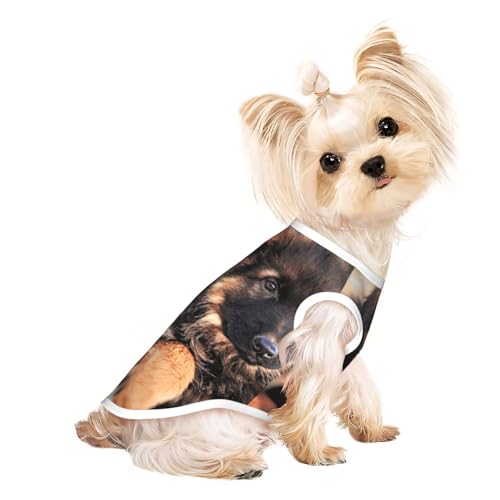 Hundebekleidung mit niedlichem Schäferhund, für kleine Hunde, atmungsaktiv, für Welpen, Kätzchen, Hunde und Katzen Hundebekleidung mit niedlichem Schäferhund, für kleine Hunde, atmungsaktiv, für Welpen, Kätzchen, Hunde und Katzen von JEJEA