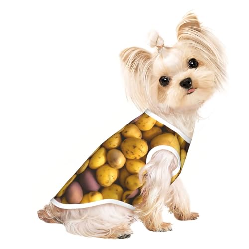 Hundebekleidung mit vielen Kartoffelaufdruck, für kleine Hunde, atmungsaktiv, für Welpen, Kätzchen, Hunde und Katzen von JEJEA