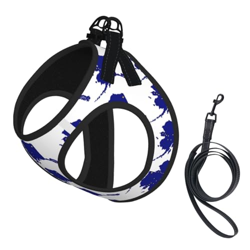 Hundegeschirr und Leine mit Alaska-Staatsflagge, reflektierend, verstellbar, Welpenweste für kleine, mittelgroße und große Hunde, Katzen Hundegeschirr und Leine mit Alaska-Staatsflagge, reflektierend, verstellbar, Welpenweste für kleine, mittelgroße und große Hunde, Katzen von JEJEA