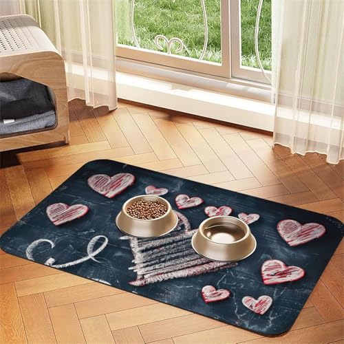 I Love You Words with Hearts Print PU Leather Feeding Mat for Dogs Cats Pet Food Mat Absorbent Non-Slip Rubber Bottom I Love You Words with Hearts Print PU Leather Feeding Mat for Dogs Cats Pet Food Mat Absorbent Non-Slip Rubber Bottom von JEJEA