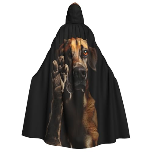 JEJEA Hundemantel mit Pfotenabdruck, mit Kapuze, Vampir-Hexenumhang für Erwachsene, für Halloween, Cosplay-Kostüme JEJEA Hundemantel mit Pfotenabdruck, mit Kapuze, Vampir-Hexenumhang für Erwachsene, für Halloween, Cosplay-Kostüme von JEJEA
