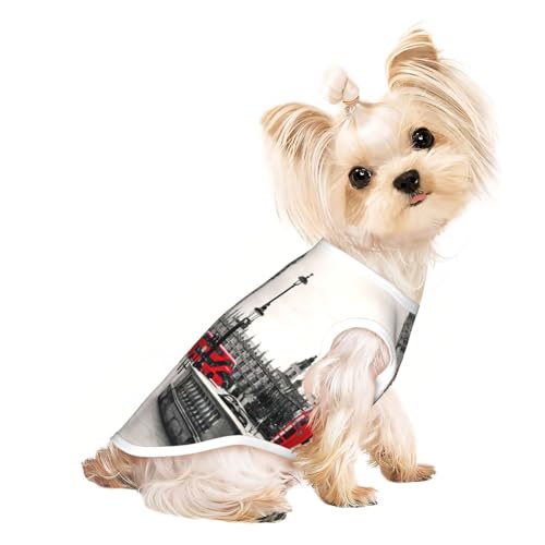 Red Phone Booth London Street Print Hundebekleidung T-Shirt für kleine Hunde, atmungsaktiv, für Welpen, Kätzchen, Hunde und Katzen Red Phone Booth London Street Print Hundebekleidung T-Shirt für kleine Hunde, atmungsaktiv, für Welpen, Kätzchen, Hunde und Katzen von JEJEA