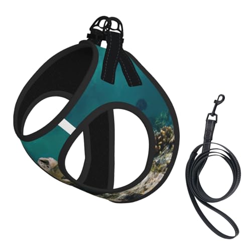 Sea Turtle1 Hundegeschirr und Leine, reflektierend, verstellbar, Welpenweste für kleine, mittelgroße und große Hunde, Katzen Sea Turtle1 Hundegeschirr und Leine, reflektierend, verstellbar, Welpenweste für kleine, mittelgroße und große Hunde, Katzen von JEJEA