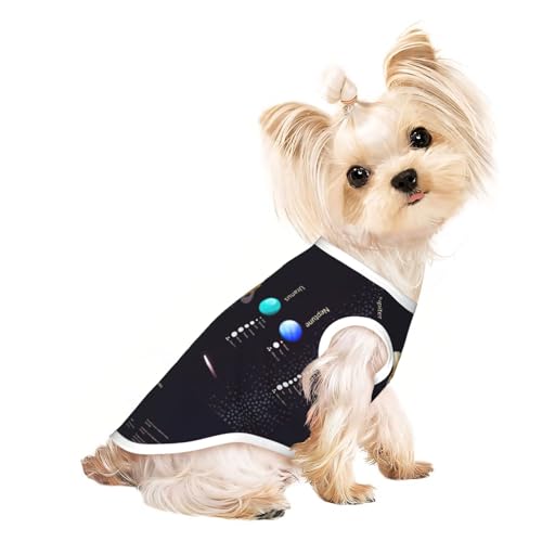 Sonnensystem Jupiter Saturn Print Hundebekleidung T-Shirt für kleine Hunde, atmungsaktiv, für Welpen, Kätzchen, Hunde und Katzen Sonnensystem Jupiter Saturn Print Hundebekleidung T-Shirt für kleine Hunde, atmungsaktiv, für Welpen, Kätzchen, Hunde und Katzen von JEJEA