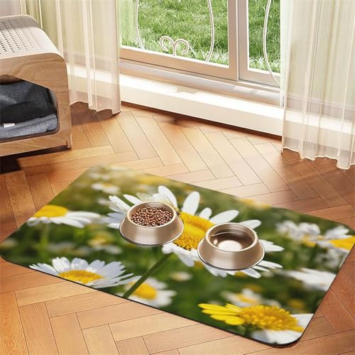 Spring Daisy Flowers Print PU Leather Feeding Mat for Dogs Cats Pet Food Mat Absorbent Non-Slip Rubber Bottom Spring Daisy Flowers Print PU Leather Feeding Mat for Dogs Cats Pet Food Mat Absorbent Non-Slip Rubber Bottom von JEJEA