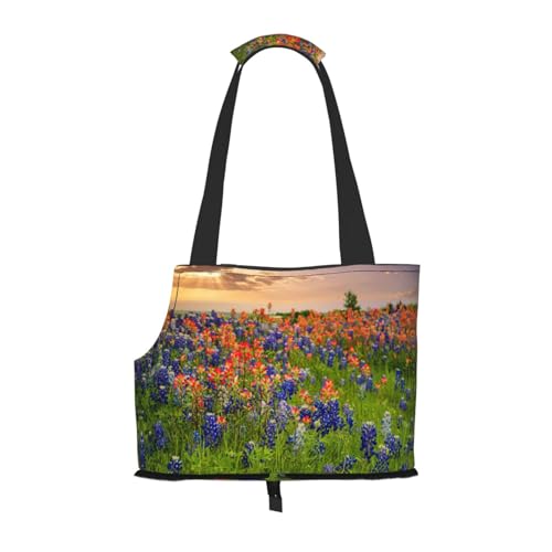 Texas Bluebonnets Tragetasche für kleine Hunde, Katzen und Kaninchen Texas Bluebonnets Tragetasche für kleine Hunde, Katzen und Kaninchen von JEJEA