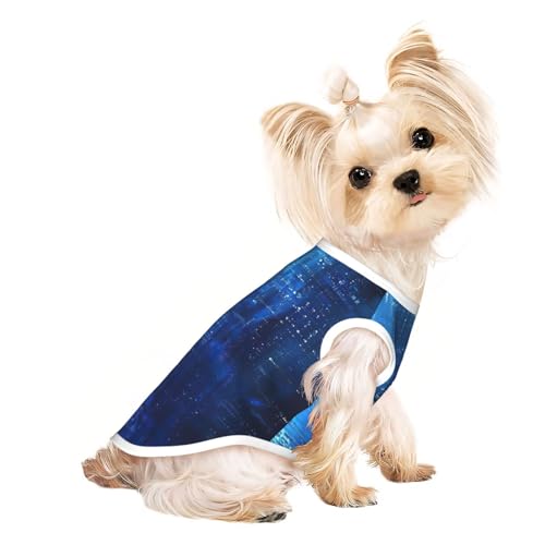 The Blue Binary Print Hundebekleidung für kleine Hunde, atmungsaktiv, für Welpen, Kätzchen, Hunde, Katzen The Blue Binary Print Hundebekleidung für kleine Hunde, atmungsaktiv, für Welpen, Kätzchen, Hunde, Katzen von JEJEA