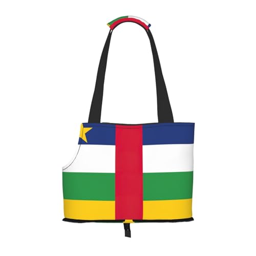Tragetasche für kleine Hunde, Katzen und Kaninchen, Motiv: zentralafrikanische Flagge von JEJEA