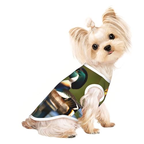 Two Mallard Duck Hundebekleidung für kleine Hunde, atmungsaktiv, für Welpen, Kätzchen, Hunde und Katzen Two Mallard Duck Hundebekleidung für kleine Hunde, atmungsaktiv, für Welpen, Kätzchen, Hunde und Katzen von JEJEA
