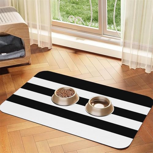 Haustier-Tischdecke, saugfähig, gestreift, Schwarz / Weiß, perfekt für Hunde, Katzen und andere Haustiere Haustier-Tischdecke, saugfähig, gestreift, Schwarz / Weiß, perfekt für Hunde, Katzen und andere Haustiere von JEKYDOSD