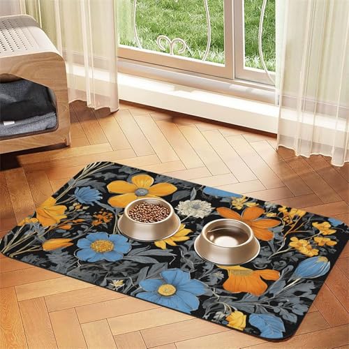 Hippie-Muster Druck Haustier saugfähige Leder-Tischdecke perfekt für Hunde, Katzen und andere Haustiere von JEKYDOSD