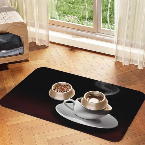 Hot Coffee mit Kaffeebohnen-Druck, saugfähige Leder-Tischdecke, perfekt für Hunde, Katzen und andere Haustiere Hot Coffee mit Kaffeebohnen-Druck, saugfähige Leder-Tischdecke, perfekt für Hunde, Katzen und andere Haustiere von JEKYDOSD