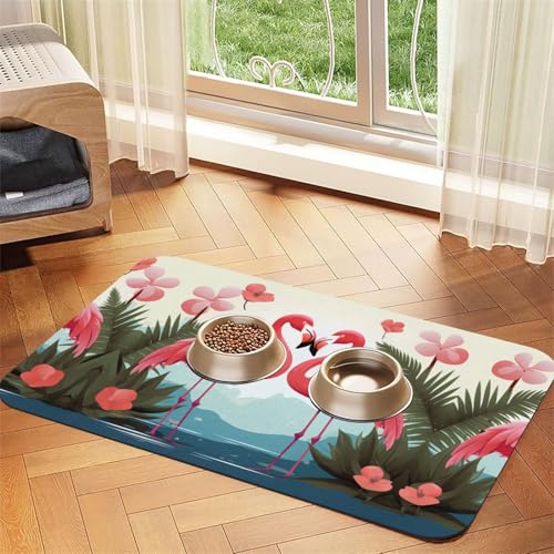 JEKYDOSD Palmblatt- und Flamingo-Paar-Druck, saugfähige Leder-Tischdecke, perfekt für Hunde, Katzen und andere Haustiere JEKYDOSD Palmblatt- und Flamingo-Paar-Druck, saugfähige Leder-Tischdecke, perfekt für Hunde, Katzen und andere Haustiere von JEKYDOSD