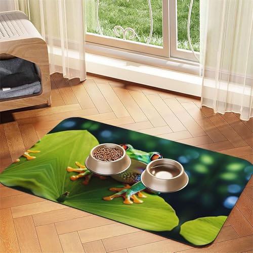 JEKYDOSD Saugfähige Leder-Tischdecke mit niedlichem Frosch-Aufdruck, perfekt für Hunde, Katzen und andere Haustiere JEKYDOSD Saugfähige Leder-Tischdecke mit niedlichem Frosch-Aufdruck, perfekt für Hunde, Katzen und andere Haustiere von JEKYDOSD