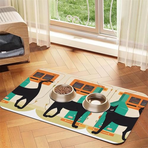 Moderne Tischdecke aus Leder mit Katzendruck, saugfähig, perfekt für Hunde, Katzen und andere Haustiere Moderne Tischdecke aus Leder mit Katzendruck, saugfähig, perfekt für Hunde, Katzen und andere Haustiere von JEKYDOSD