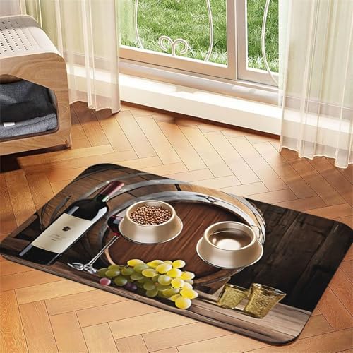 Rotweinkeller-Druck, saugfähige Leder-Tischdecke, perfekt für Hunde, Katzen und andere Haustiere von JEKYDOSD