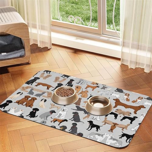 Saugfähige Leder-Tischdecke mit Beagle-Muster, perfekt für Hunde, Katzen und andere Haustiere von JEKYDOSD