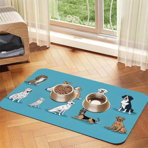 Saugfähige Leder-Tischdecke mit Cartoon-Beagle-Motiv, perfekt für Hunde, Katzen und andere Haustiere Saugfähige Leder-Tischdecke mit Cartoon-Beagle-Motiv, perfekt für Hunde, Katzen und andere Haustiere von JEKYDOSD