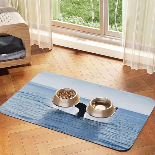 Saugfähige Leder-Tischdecke mit Killerwal-Aufdruck, perfekt für Hunde, Katzen und andere Haustiere Saugfähige Leder-Tischdecke mit Killerwal-Aufdruck, perfekt für Hunde, Katzen und andere Haustiere von JEKYDOSD