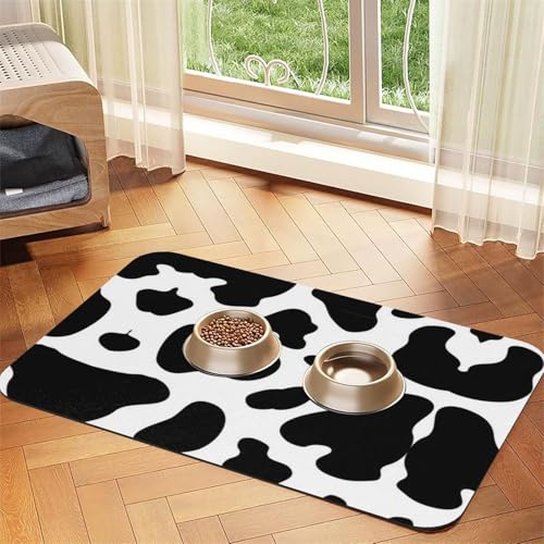 Saugfähige Leder-Tischdecke mit Kuh-Punktendruck, perfekt für Hunde, Katzen und andere Haustiere von JEKYDOSD