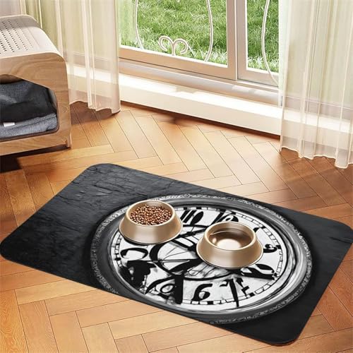 Saugfähige Leder-Tischdecke mit Musikschlüssel-Motiv, perfekt für Hunde, Katzen und andere Haustiere von JEKYDOSD