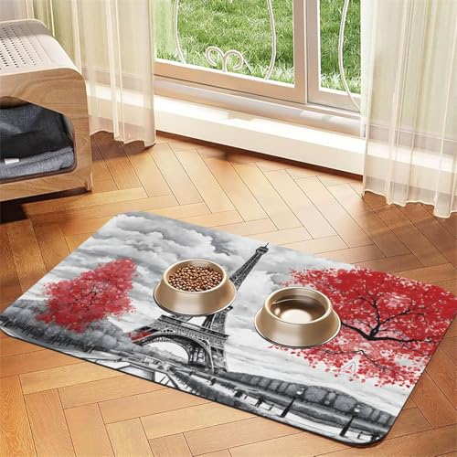 Saugfähige Leder-Tischdecke mit Paris-Aufdruck, perfekt für Hunde, Katzen und andere Haustiere Saugfähige Leder-Tischdecke mit Paris-Aufdruck, perfekt für Hunde, Katzen und andere Haustiere von JEKYDOSD