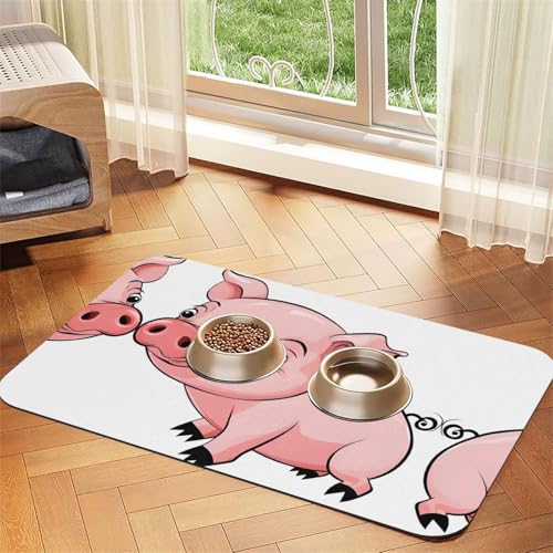 Saugfähige Leder-Tischdecke mit Schweinchen-Aufdruck, perfekt für Hunde, Katzen und andere Haustiere Saugfähige Leder-Tischdecke mit Schweinchen-Aufdruck, perfekt für Hunde, Katzen und andere Haustiere von JEKYDOSD