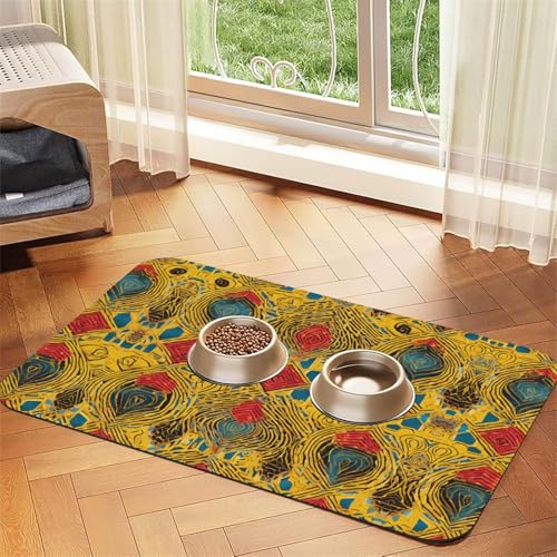 Saugfähige Leder-Tischdecke mit afrikanischem Webdruck, perfekt für Hunde, Katzen und andere Haustiere von JEKYDOSD