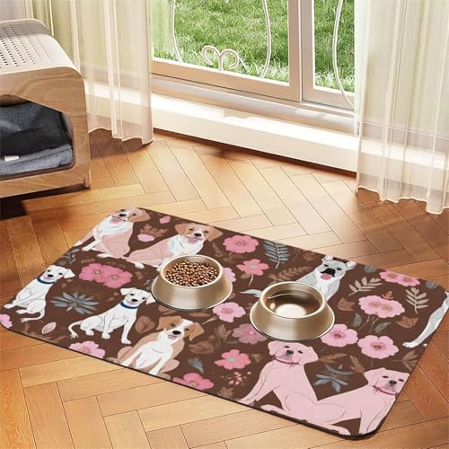 Saugfähige Leder-Tischdecke mit englischen Bulldoggen, perfekt für Hunde, Katzen und andere Haustiere von JEKYDOSD