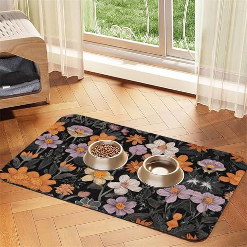 Saugfähige Leder-Tischdecke mit hawaiianischem Blumendruck, perfekt für Hunde, Katzen und andere Haustiere Saugfähige Leder-Tischdecke mit hawaiianischem Blumendruck, perfekt für Hunde, Katzen und andere Haustiere von JEKYDOSD