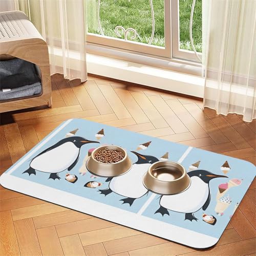 Saugfähige Leder-Tischdecke mit niedlichem Pinguin-Druck, perfekt für Hunde, Katzen und andere Haustiere Saugfähige Leder-Tischdecke mit niedlichem Pinguin-Druck, perfekt für Hunde, Katzen und andere Haustiere von JEKYDOSD